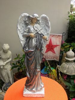 Angel playing violin statue 18” Tall