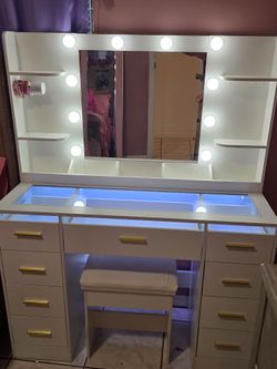 Vanity with lights
