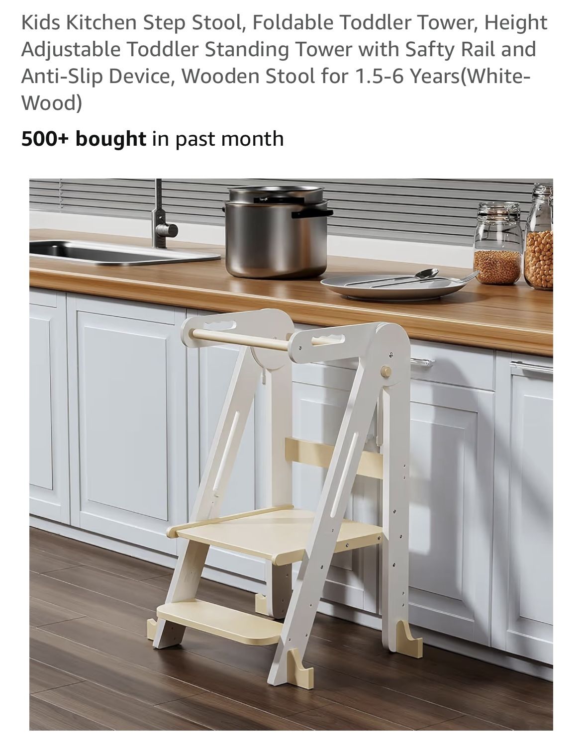 Brand New : Kids Kitchen Step Stool, Foldable 