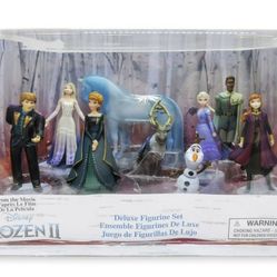 Disney Frozen 2 Elsa Anna Mattias Deluxe Figure Play Set Toy Cake Topper New Box