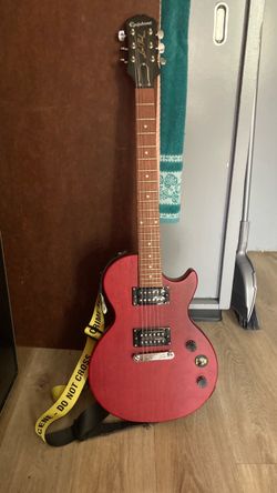 Cherry Epiphone Les Paul Electric Guitar