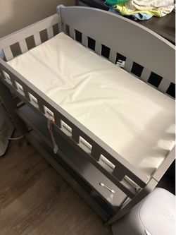 Children Infant Changing Table with Pad, Grey