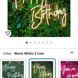 Happy Birthday Neon Signs for Backdrop Large Birthday LED Sign for Birthday Party Decorations, Happy Birthday Light Up Sign with Dimmable Switch (Warm