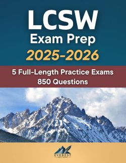 LCSW Exam Prep ASWB Study Guide 5 Practice Exams 850 Questions Book