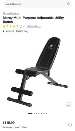 Marcy adjustable weight Bench