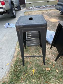 Industrial Metal black stool