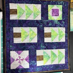 Doll Quilt Trees, Cabin Windows 15” X 13 1/2” Wall Hanging ,Quilter Gift, Sewing Gift, Christmas Gift, Table Topper