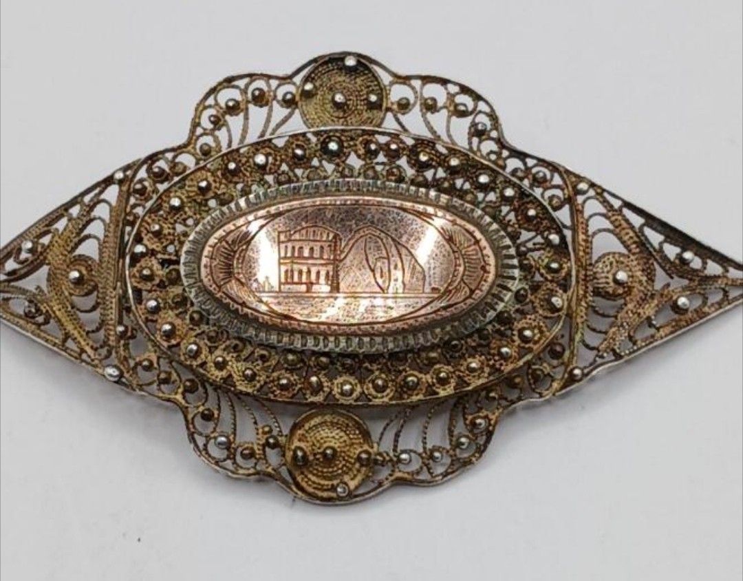 Antique 1800s 800 silver brooch