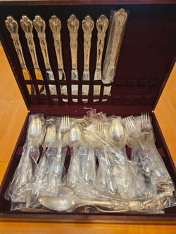 Unused Vintage Silver Plated Silverware/Flatware Set 1960s