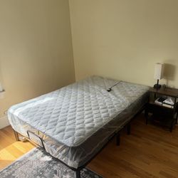 Full Size Serta Mattress And Foundation (Firm) With Night Stand