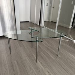 Vintage Glass Coffee Table Boomerang Two Tier Coffee Table