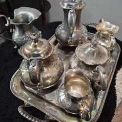 Silver Plate Tea Set Vintage