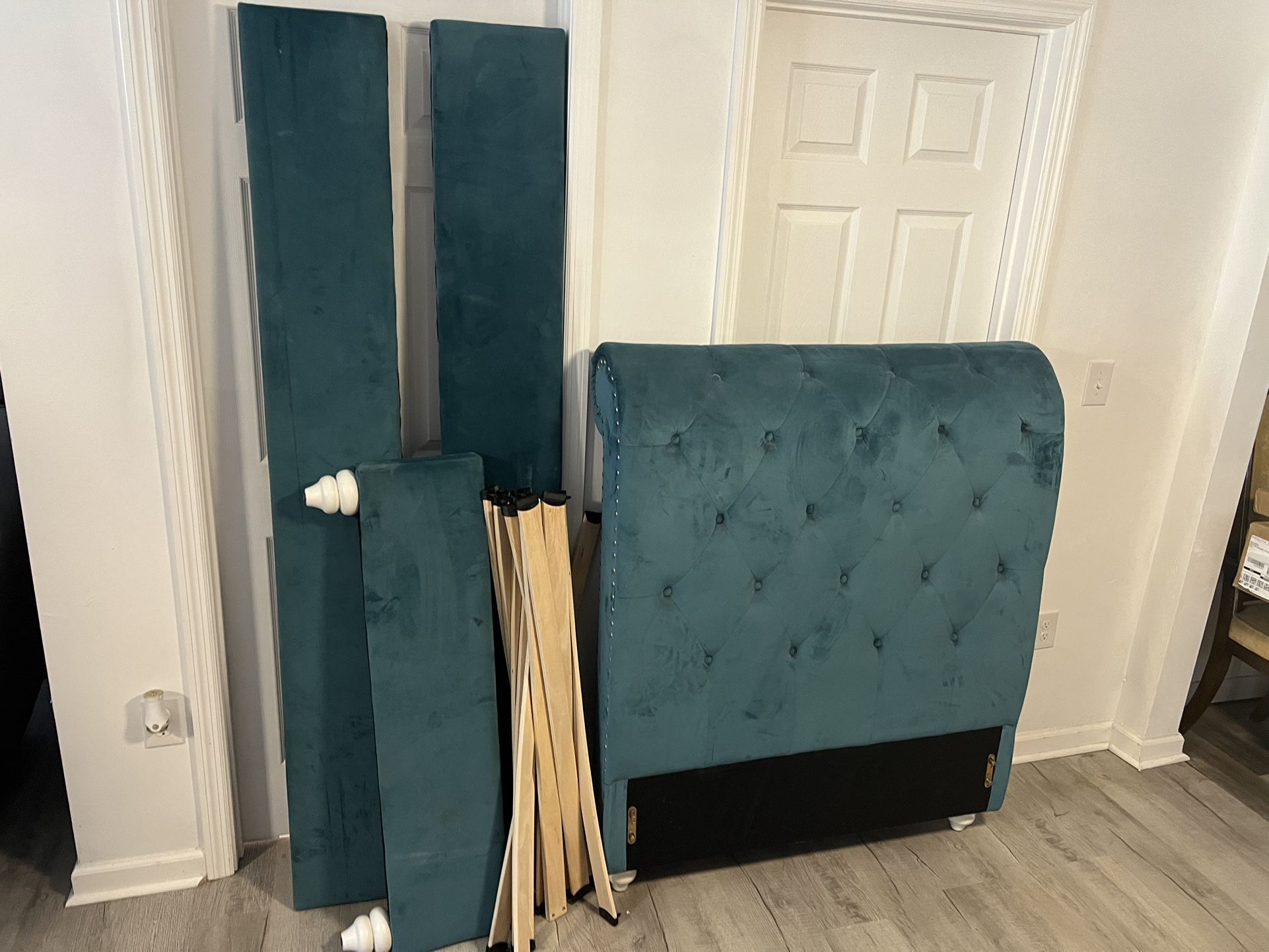 Full Sized Peacock Blue Bedframe