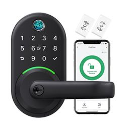 Smart Door Handle Lock with Keypad：Yamiry Fingerprint Lock - Keyless Entry Door Lock for Front Door - Digital Door Lock - WiFi Door Lock with APP - Ge