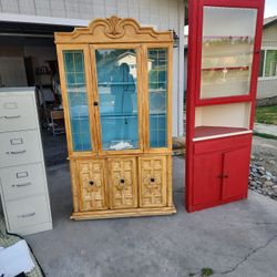 Furniture, Hutch, Counter Stools Not Shown, File Cabinet, Queen Mattress And Boxspring