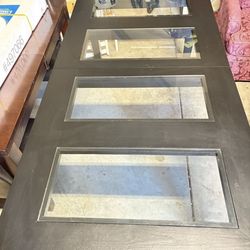 Dining Table with Glass Inserts