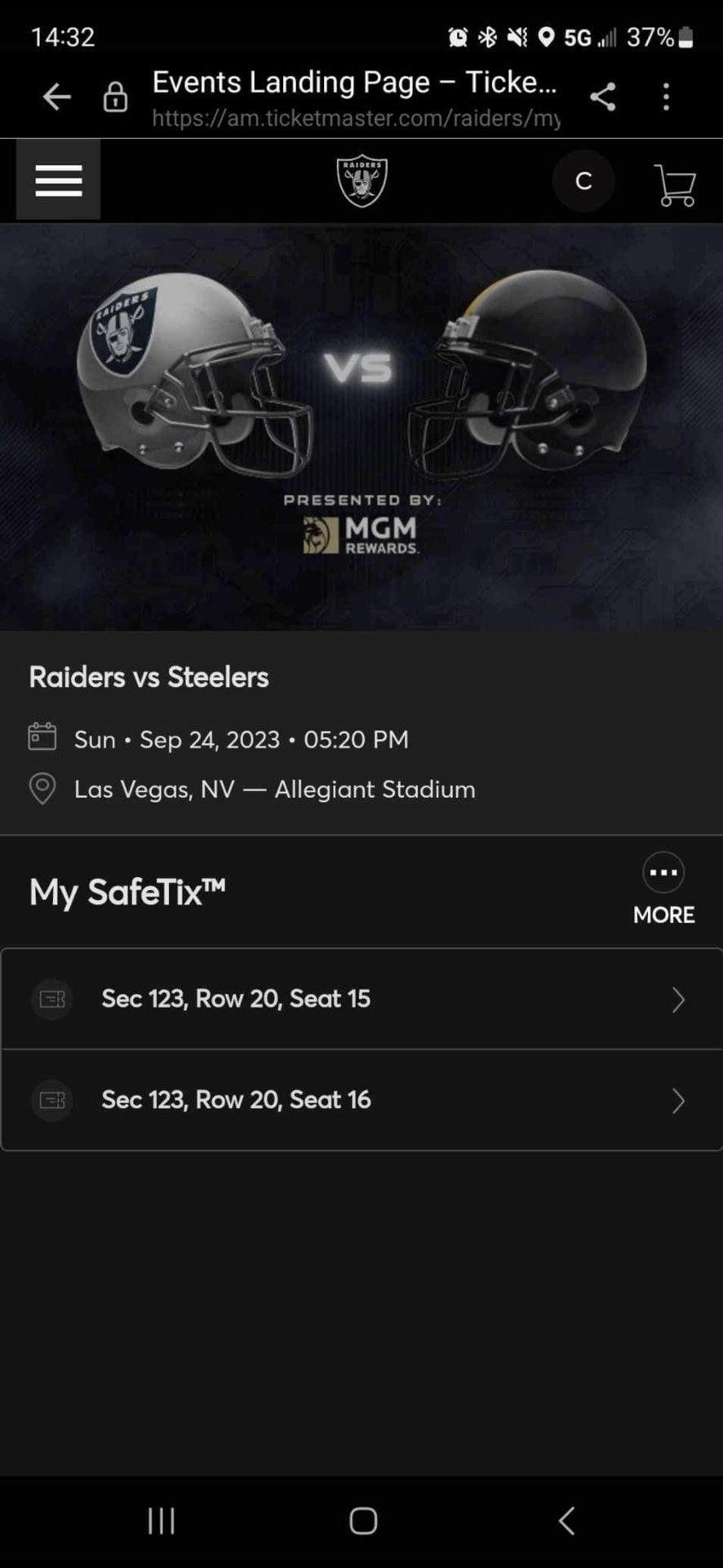 STEELERS @ RAIDERS