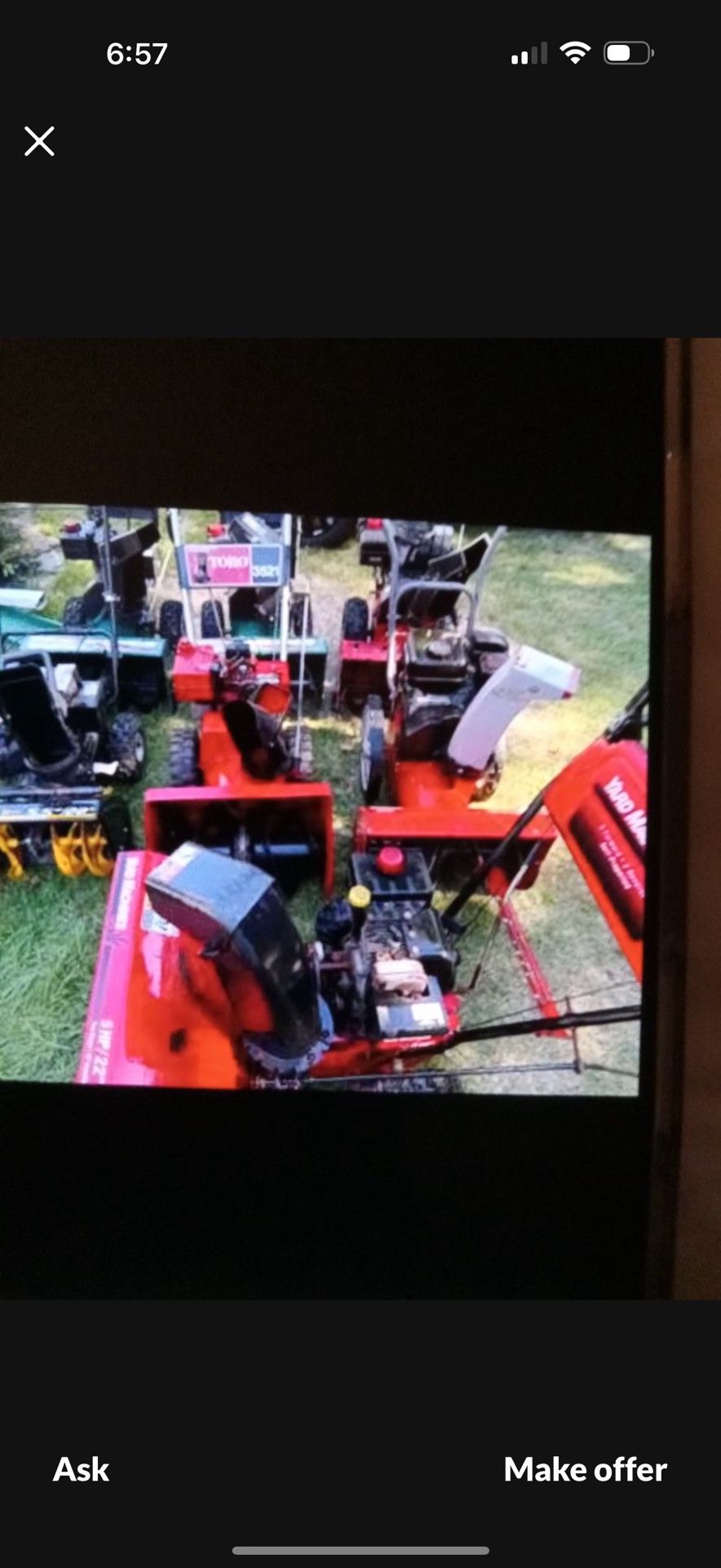 Sold. 7150 Redmax Snowblowers Avail