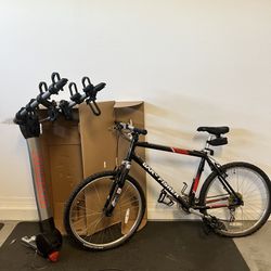 Gary Fisher Mountain Bike and Yakima Bike Rack (4bikes)