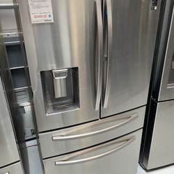 Samsung Stainless Steel 22 Cu. Ft. Food Showcase Counter Depth 4-Door French Door Refrigerator 