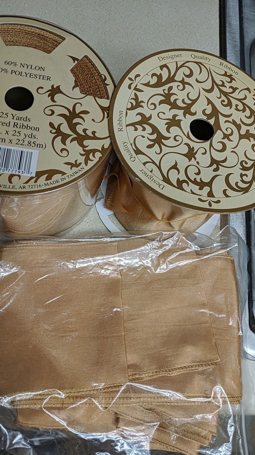 Gold Wired Ribbon