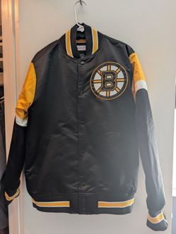 Mitchell & Ness Boston Bruins Satin Varsity Jacket
