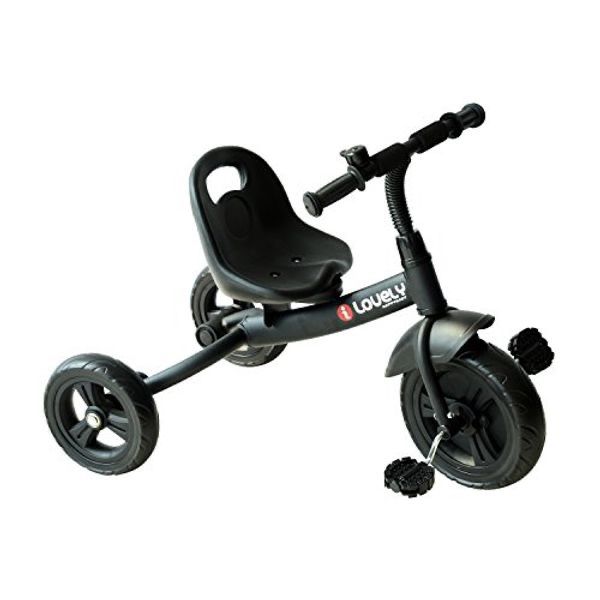 3-Wheel Indoor / Outdoor Recreation Ride-On Toddler Tricycle with Bell - Black