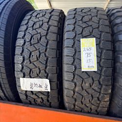 265/75/15 two tires used like new