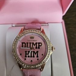 Juicy Couture Dump Him Watch – Pink & Gold - Iced Out Bling - NIB Women's accessories