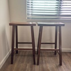 Set Of Wooden  Bar Stools 29 “ Tall