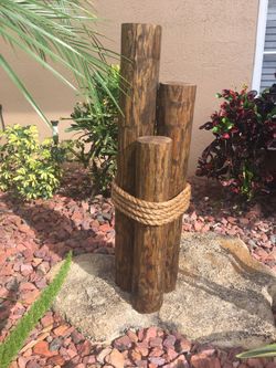 Decorative Nautical Pilings With Rope | Shelly Lighting