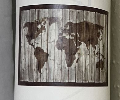 BJORSTA IKEA BROWN WORLD MAP