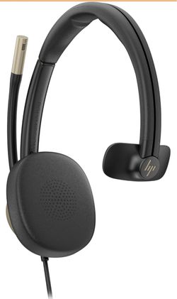 HP Poly Mission 410 Wired USB Headset with Mic for PC & Work AI Noise-Reducing & Adjustable Boom Mic | USB-C with USB-A Adapter | Inline Controller |