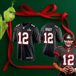 NEW Tom Brady Tampa Bay Buccaneers Super Bowl LV Black Game Jersey - size Large