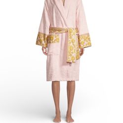Brand New Versace Medusa Logo Plush Bathrobe – Pink/Gold, Size S (NWT)