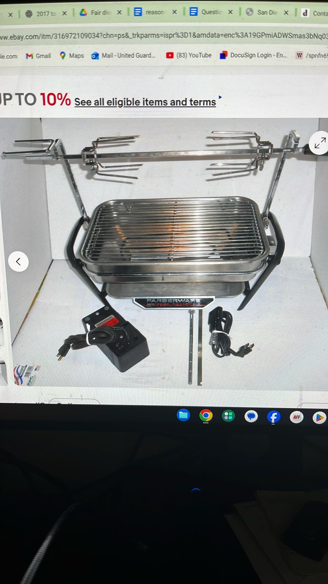 Vintage Faberware electric broiler