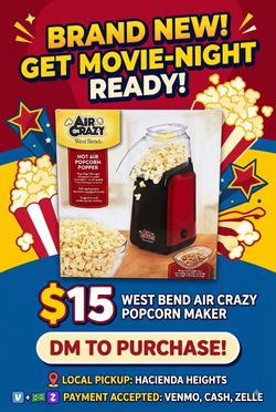 Popcorn maker air crazy