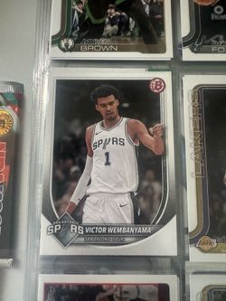#1 wemby spurs Rookie Card (Topps BowMan)(RC)