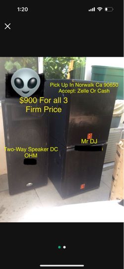 Mr DJ Two-Way PA Speakers Set of 3