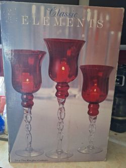 Vase and candle holders