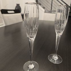 Vintage Mikasa Arctic Lights Crystal Flutes