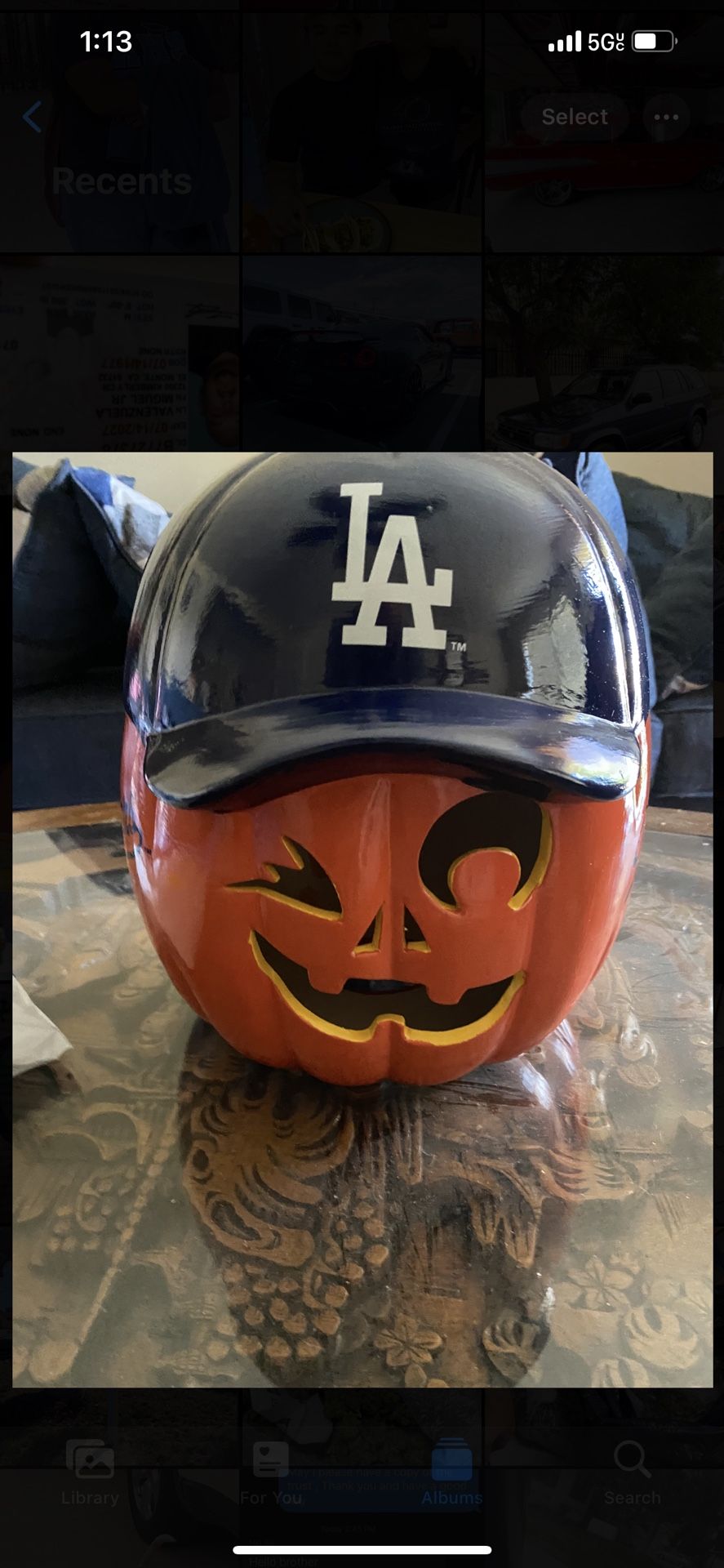 DODGERS!!! Halloween 🎃 Jack Ò Lantern Skull Candy