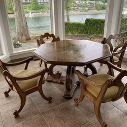 Drexel Heritage 1960’s Ish Dining Table And Chairs