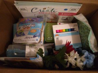 Brand New Items from Michael's: $2 Each or Less Or Everything For $150. 5 Full Boxes: Chalk Markers, Beads, Stickers, Monogrammed Stationery, Iron-ons