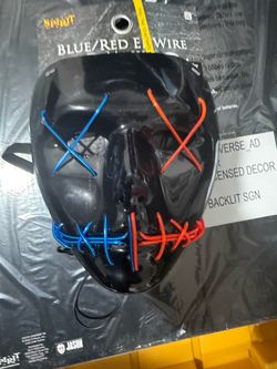 Blue/Red EL Wire LED Mask