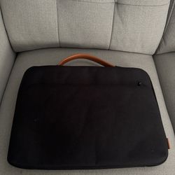 Leather Handle Laptop Bag