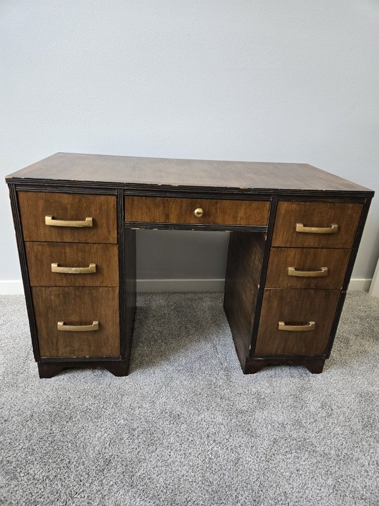 Antique 7 Drawer Desk