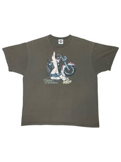Vintage Harley Davidson Motorcycles San Diego California Tee Shirt Brown Biker