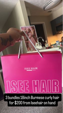 Iseehair 3 bundles 18inch Burmese curly