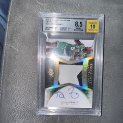 Bgs 8.5 Exquisite Collection Limited Logos Kevin Garnett Patch Auto
